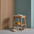 Schuhbank mit Stauraum, aus Holz, Farbe: hellbraun