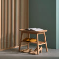 Schuhbank mit Stauraum, aus Holz, Farbe: hellbraun